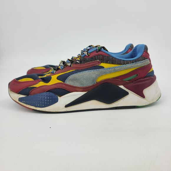 Puma RS-X3 Mix Dark Denim Burnt Russet Multicolored Sneaker Shoes Mens US 11.5 - Picture 2 of 12